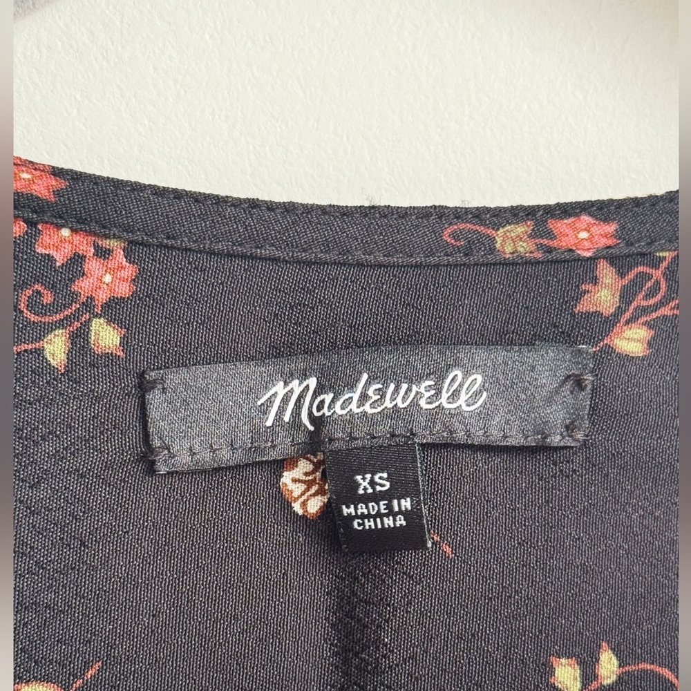 Madewell Wrap Top In Flower Toss Xs - image 5